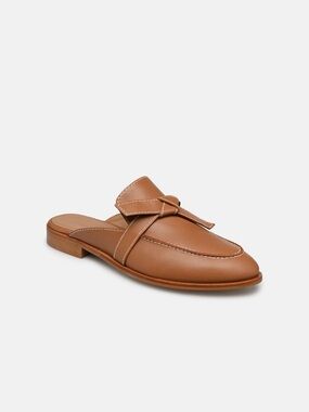 Flattered Daisy Cognac Leather Loafer Mules EU 39 Slip On Spain